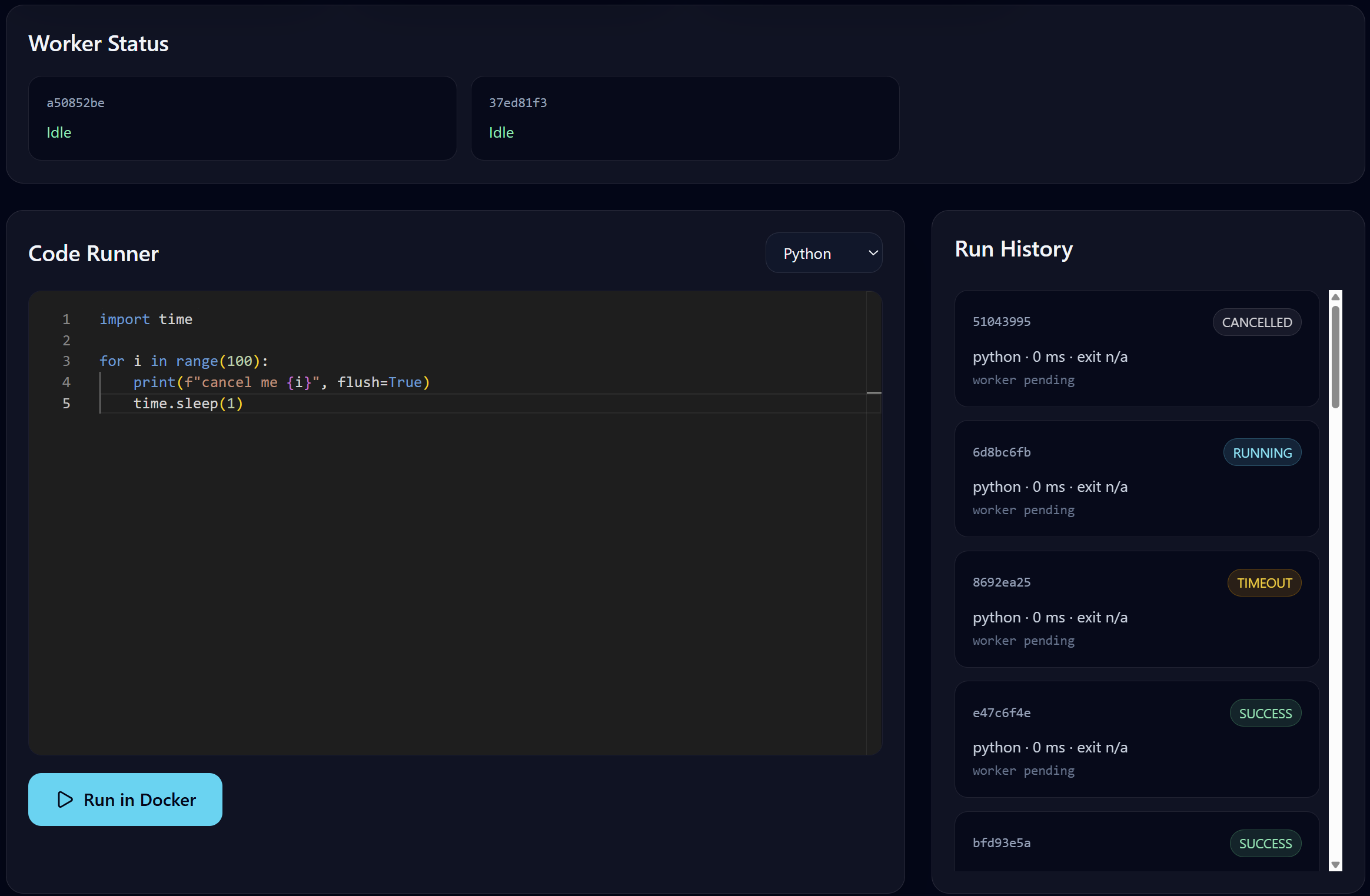 Sandbox Runner Screenshot